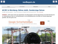 Bild zum Artikel: AC/DC in Nürnberg: Bühne steht, Sonderzüge fahren