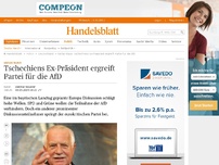 Bild zum Artikel: Václav Klaus: Tschechiens Ex-Präsident ergreift Partei für die AfD