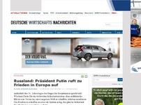 Bild zum Artikel: Putin ruft zu Frieden in Europa auf