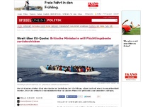Bild zum Artikel: Streit über EU-Quote: Britische Ministerin will Flüchtlingsboote zurückschicken