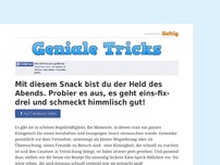 Bild zum Artikel: Mit diesem Snack bist du der Held des Abends. Probier es aus, es geht eins-fix-drei und schmeckt...