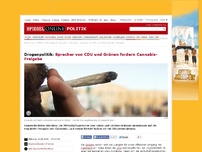 Bild zum Artikel: Drogenpolitik: Sprecher von CDU und Grünen fordern Cannabis-Freigabe
