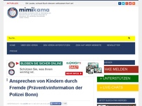 Bild zum Artikel: Ansprechen von Kindern durch Fremde (Präventivinformation der Polizei Bonn)