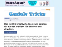 Bild zum Artikel: Das ist DIE kreativste Idee zum Spielen für Kinder. Perfekt für drinnen und draußen.