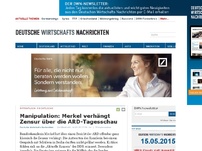 Bild zum Artikel: Manipulation: Merkel verhängt Zensur über die ARD-Tagesschau