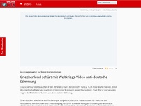 Bild zum Artikel: Sie drängen weiter auf Reparationszahlungen - Griechenland schürt mit Weltkriegs-Video anti-deutsche Stimmung