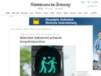Bild zum Artikel: Aktion zum Christopher Street Day: München bekommt schwule Ampelmännchen