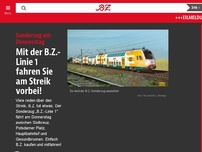 Bild zum Artikel: Mit der B.Z.-Linie 1 fahren Sie am Streik vorbei!