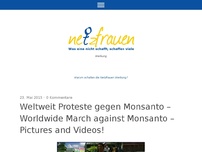 Bild zum Artikel: Weltweit Proteste gegen Monsanto – Worldwide March against Monsanto – Pictures and Videos!