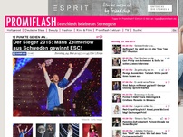 Bild zum Artikel: 12 Punkte gehen an... – Der Sieger 2015: Måns Zelmerlöw aus Schweden gewinnt ESC!