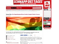 Bild zum Artikel: Homo-Ehe: Die Regenbogenallianz fordert Angela Merkel heraus