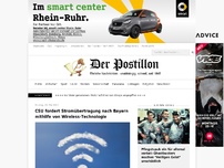 Bild zum Artikel: CSU verlangt Wireless-Technologie für Stromübertragung innerhalb Bayerns