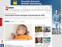 Bild zum Artikel: Gefährlicher letzter Platz: Deutschland hat die niedrigste Geburtenrate der Welt