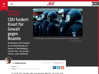 Bild zum Artikel: CDU fordert: Knast für Gewalt gegen Beamte