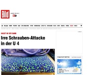 Bild zum Artikel: Angst in der Bahn - Irre Schrauben-Attacke in der U 4