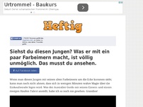 Bild zum Artikel: Siehst du diesen Jungen? Was er mit ein paar Farbeimern macht, ist völlig unmöglich. Das musst...