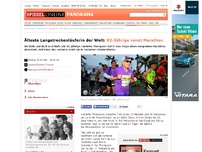 Bild zum Artikel: Älteste Langstreckenläuferin der Welt: 92-Jährige rennt Marathon