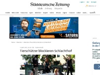 Bild zum Artikel: Isarvorstadt: Tierschützer blockieren Schlachthof