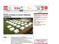 Bild zum Artikel: Streit um Islam in Linzer Zeltstadt eskalierte