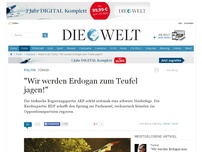 Bild zum Artikel: Türkei: 'Wir werden Erdogan zum Teufel jagen!'