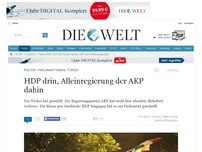 Bild zum Artikel: Parlamentswahl: Erdogan könnte seine absolute Mehrheit verloren haben