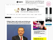 Bild zum Artikel: Erdogan jubelt: AKP erhält nach Einführung von 40-Prozent-Hürde alle Parlamentssitze