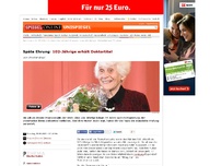 Bild zum Artikel: Späte Ehrung: 102-Jährige erhält Doktortitel