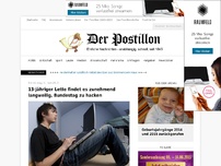 Bild zum Artikel: 13-jähriger Lette findet es zunehmend langweilig, Bundestag zu hacken