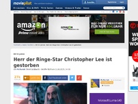 Bild zum Artikel: Mit 93 Jahren: Christopher Lee ist gestorben!