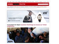 Bild zum Artikel: Grenzstadt Tal Abyad: Türkei drängt syrische Flüchtlinge mit Wasserwerfern zurück
