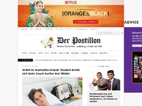 Bild zum Artikel: Unfall im Australien-Urlaub: Berliner Student bricht sich beim Couch-Surfen drei Wirbel