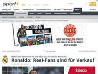 Bild zum Artikel: Ronaldo verkaufen? Real-Fans sagen 'Ja'