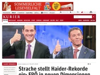 Bild zum Artikel: Strache stellt Haider-Rekorde ein: FPÖ in neuen Dimensionen