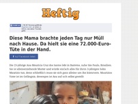 Bild zum Artikel: Diese Mama brachte jeden Tag nur Müll nach Hause. Da hielt sie eine 72.000-Euro-Tüte in der Hand.