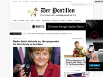 Bild zum Artikel: Merkel bietet Hollande an, übergangsweise ihr altes Handy zu benutzen
