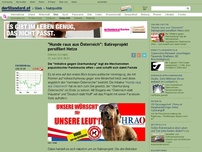 Bild zum Artikel: Online-Satire - 'Hunde raus aus Österreich': Satireprojekt persifliert Hetze
