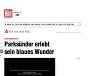 Bild zum Artikel: Total verzettelt! - Parksünder erlebt sein blaues Wunder