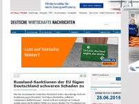 Bild zum Artikel: Russland bricht weg: EU-Sanktionen fügen Deutschland schweren Schaden zu