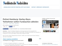 Bild zum Artikel: Polizei Hamburg: Harley-Days-Teilnehmer sollen Fundsachen abholen