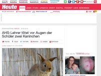 Bild zum Artikel: Weinende Kinder: AHS-Lehrer tötet vor Augen<br /> der Schüler zwei Kaninchen