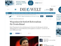 Bild zum Artikel: Euro-Rettungspolitik: Wagenknecht fordert Referendum für Deutschland