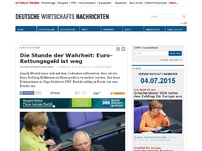 Bild zum Artikel: Die Stunde der Wahrheit: Euro-Rettungsgeld ist weg