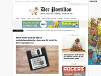 Bild zum Artikel: Mann merkt erst bei 39273. Installationsdiskette, dass PC nicht für GTA V geeignet ist