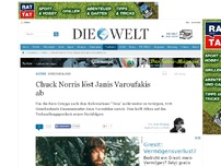 Bild zum Artikel: Griechenland: Chuck Norris löst Janis Varoufakis ab