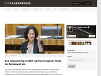 Bild zum Artikel: Eva Glawischnig schläft während eigener Rede im Parlament ein