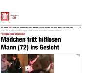 Bild zum Artikel: Facebook-Video - Mädchen tritt kranken Mann (72) gegen Kopf 