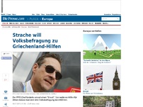 Bild zum Artikel: Strache will Volksbefragung zu Griechenland-Hilfen