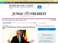 Bild zum Artikel: Gauck: Verwirklichung der Einwanderungsgesellschaft braucht Zeit