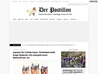 Bild zum Artikel: Speziell für Schülerinnen: Modelabel stellt lange Hotpants mit naturgetreuem Beinaufdruck vor