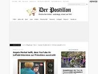 Bild zum Artikel: Angela Merkel hofft, dass YouTube ihr LeFloid-Interview zur Primetime ausstrahlt
